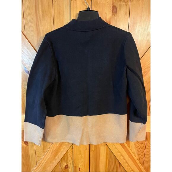 Chico’s Sweater Jacket Size 3/XL Black/Tan (2530) - Picture 4 of 5